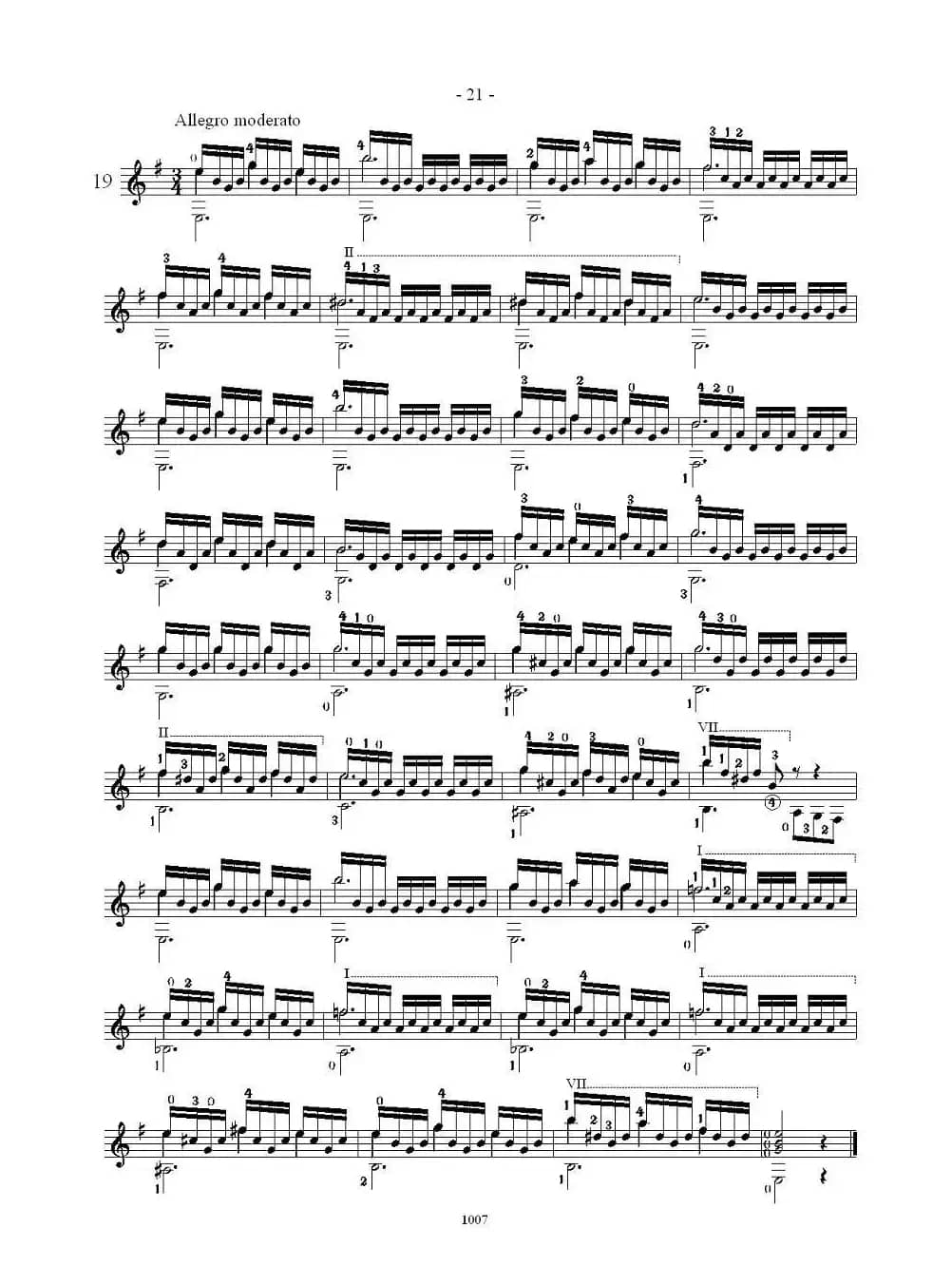 卡尔卡席25首练习曲之16——20