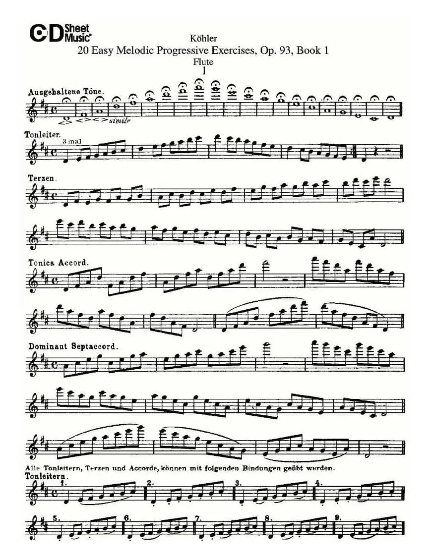 柯勒练习曲作品93号（一）