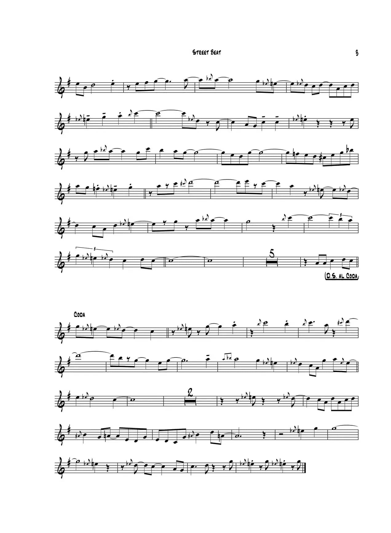 Street Beat（中音萨克斯）