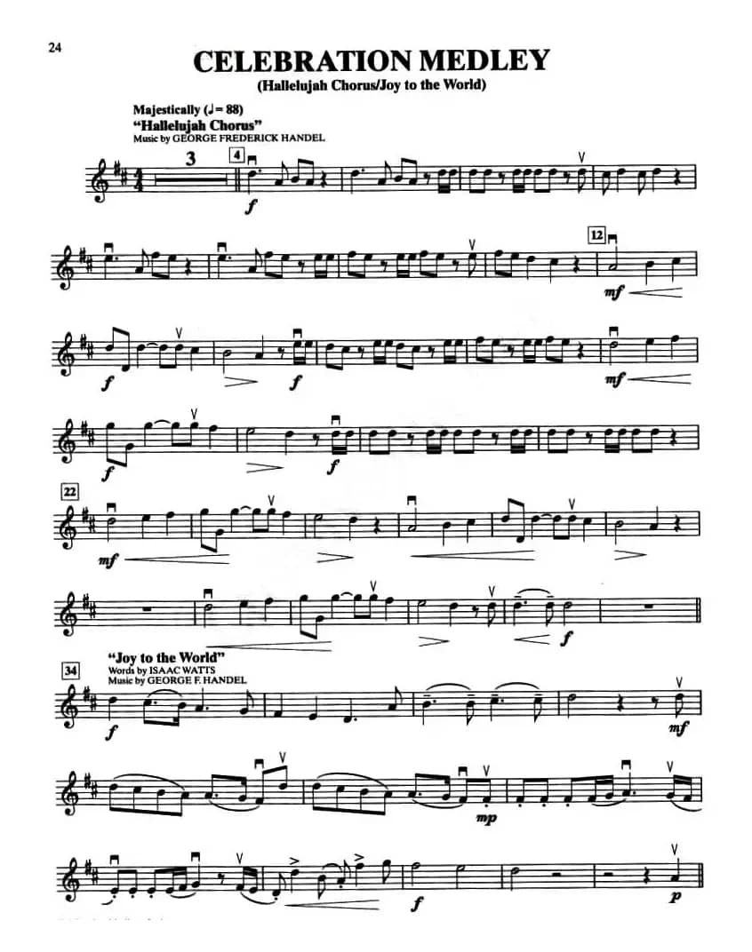 CELEBRATION MEDLEY（小提琴分谱）