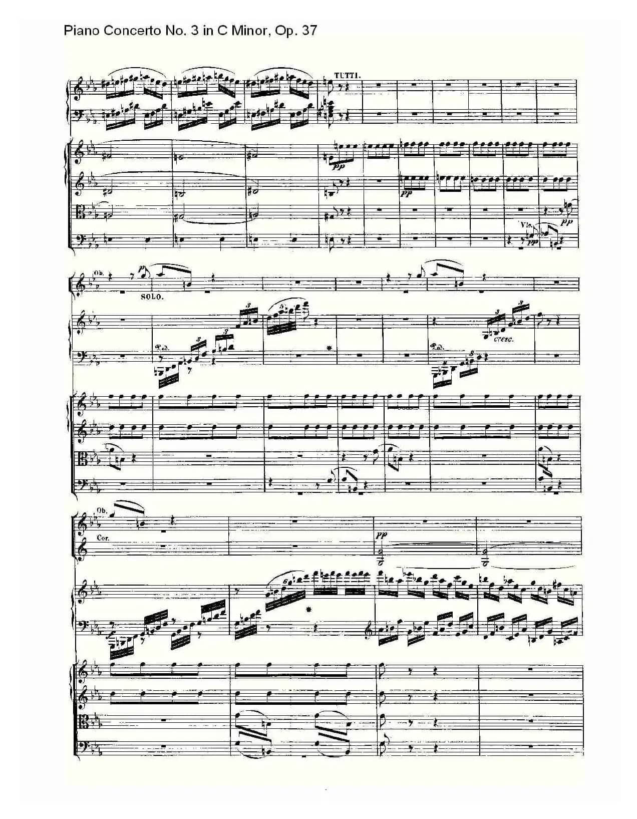 C小调钢琴第三协奏曲 Op.37  第三乐章