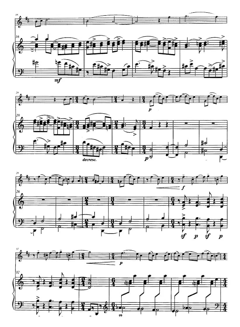 爵士风格的小协奏曲（小号+钢琴伴奏）