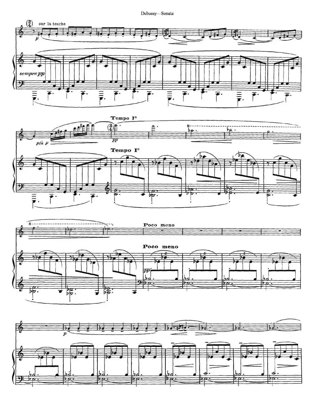 Debussy Sonata（小提琴+钢琴伴奏）