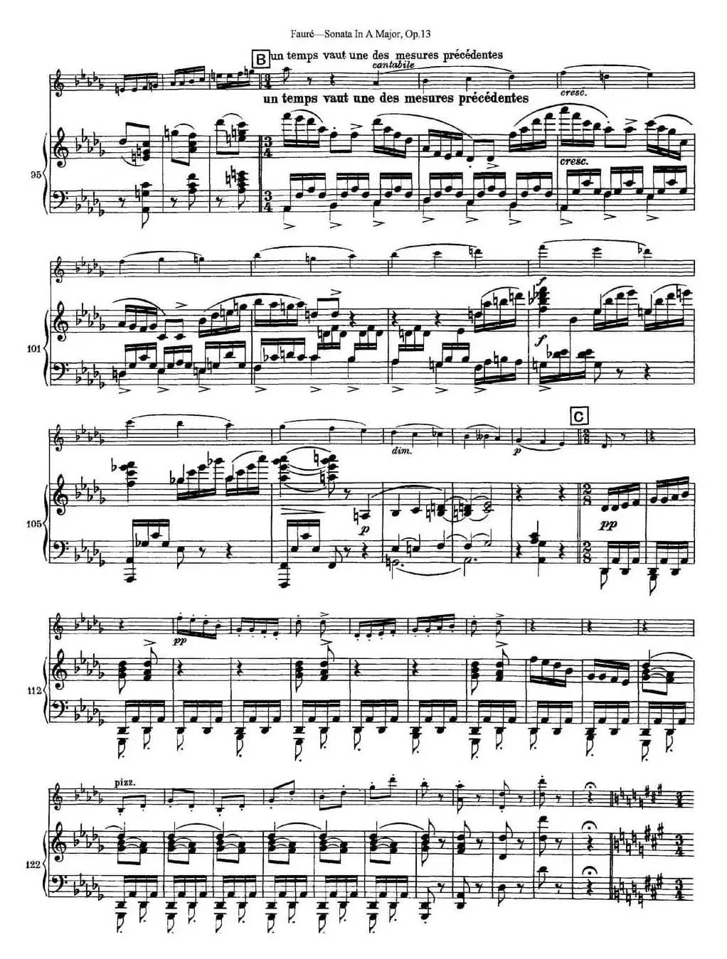 Violin Sonata No.1 Op.13（小提琴+钢琴伴奏）