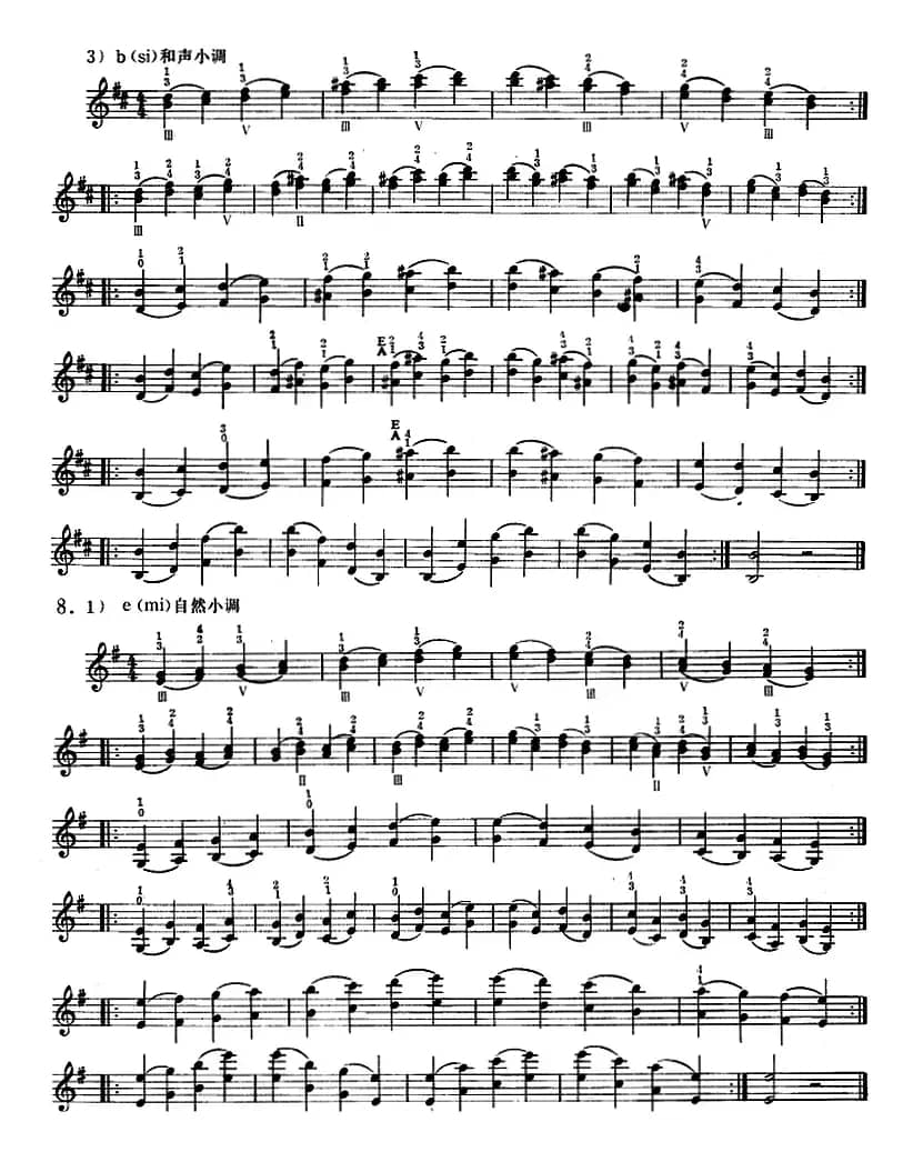 小提琴双弦三、六、八度音阶、音程练习