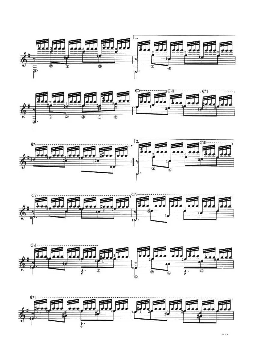 古典吉他考级十级外国乐曲A组（1、梦中的森林）