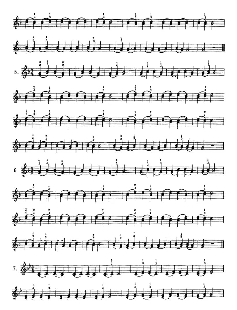 小提琴双弦三度初步练习（十四）