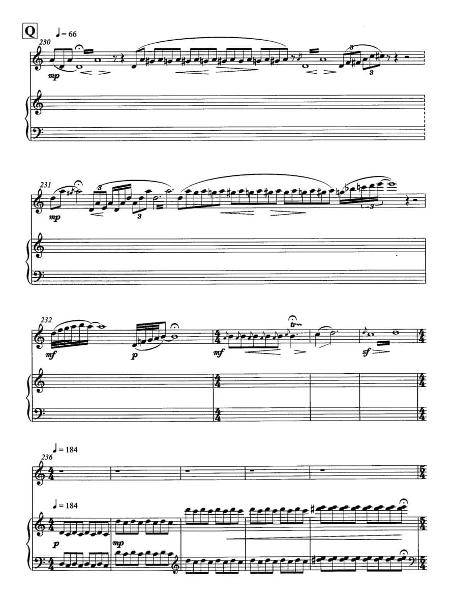 飞歌（笛子协奏曲+钢琴伴奏)P11—2）