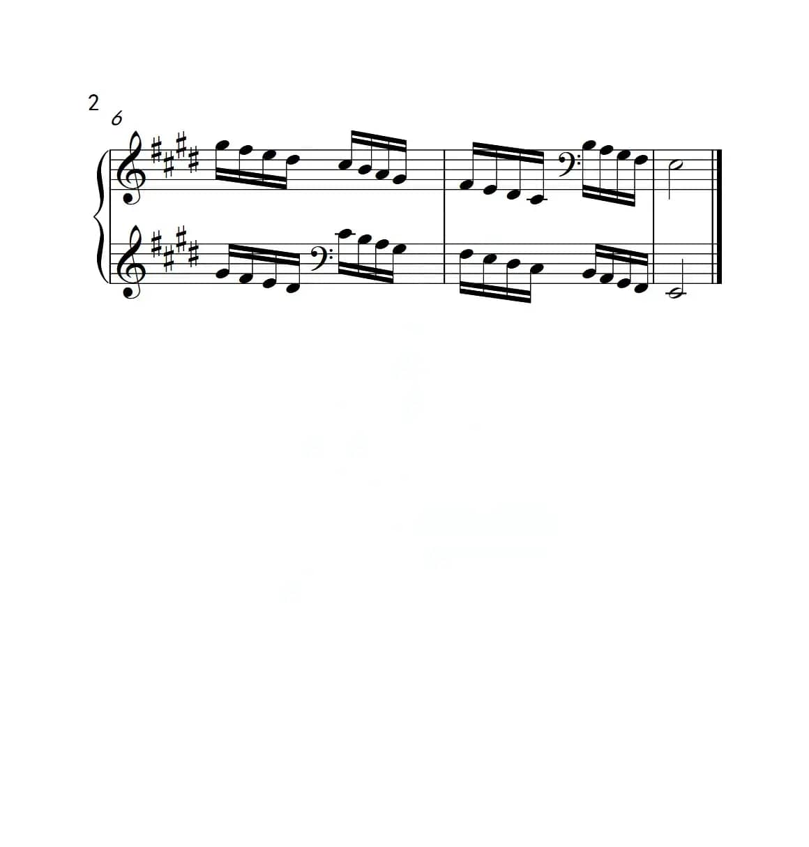 第四级 E大调音阶（中国音乐学院钢琴考级作品1~6级）