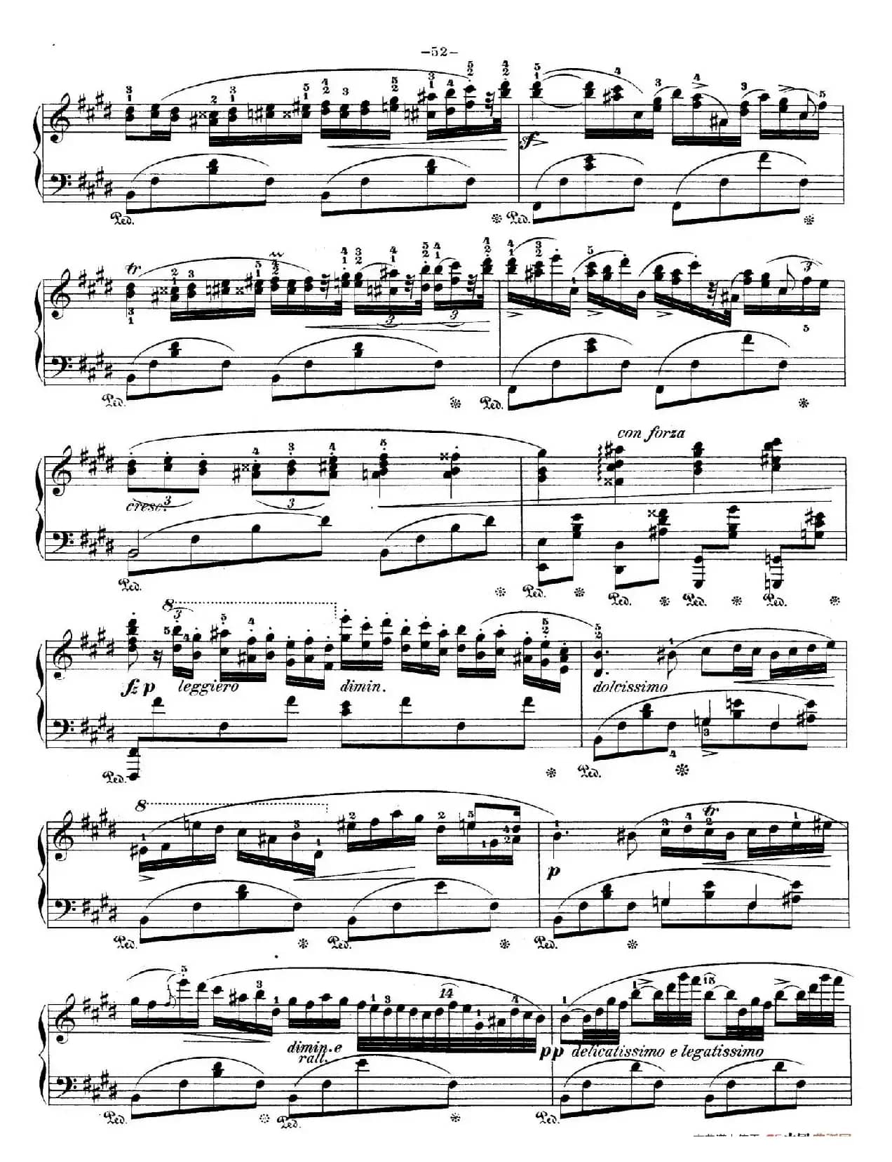 e小调第一钢琴协奏曲 Op.11（钢琴独奏版·第二乐章）