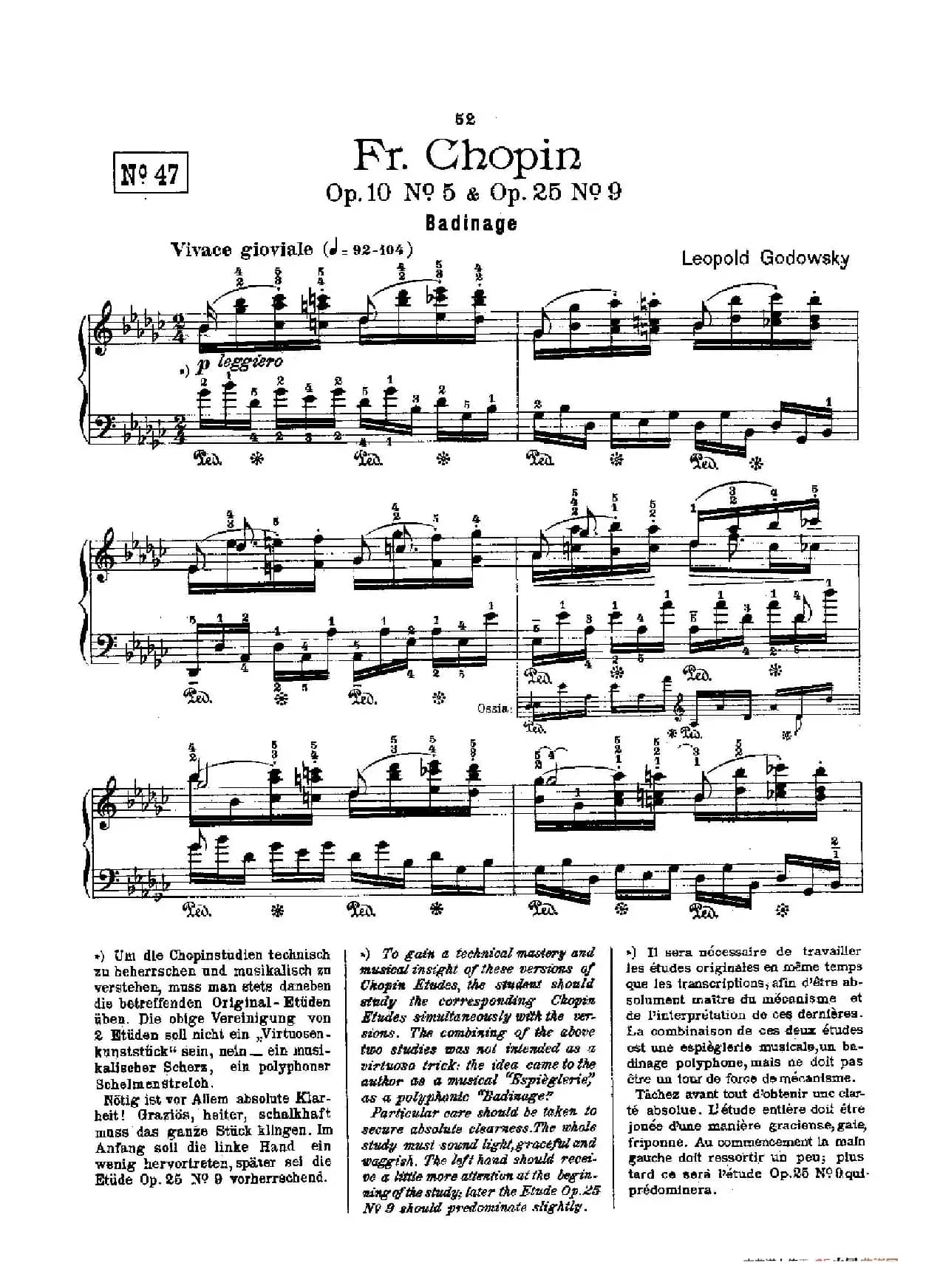 53首以肖邦练习曲为素材而作的练习曲（No.47）