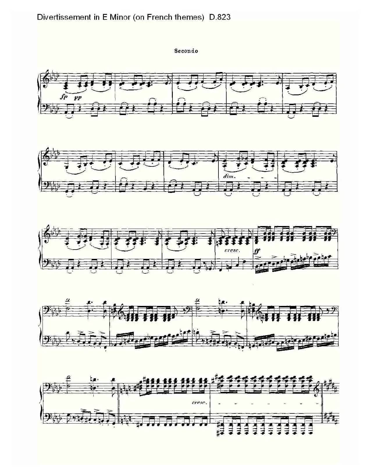 Divertissement in E Minor（on French themes）