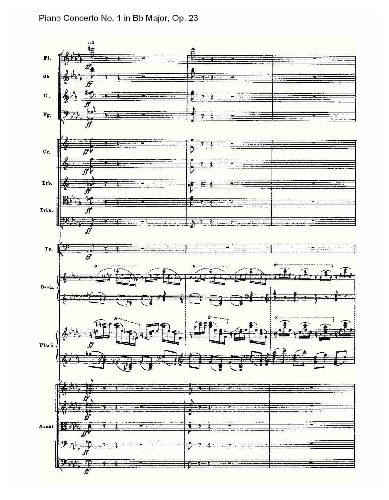Bb大调第一钢琴协奏曲,Op.23第一乐章第二部（一）