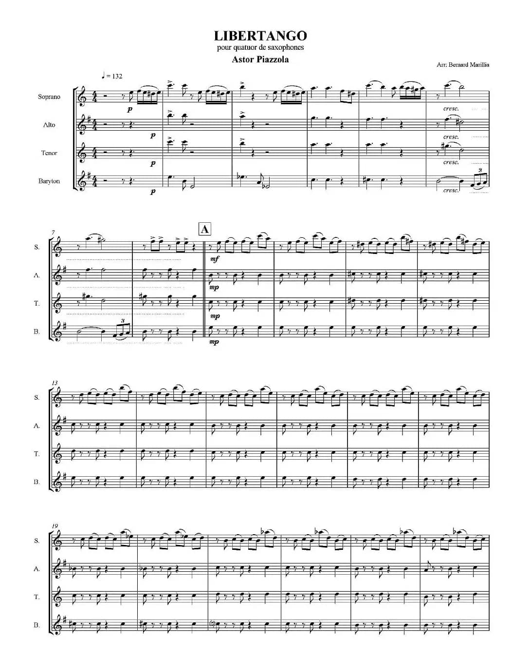 LIBERTANGO（探戈灵魂）（四重奏）