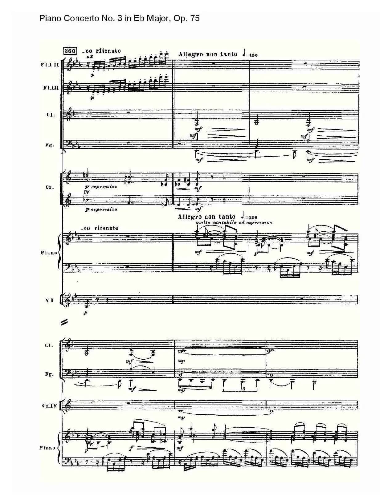 Piano Concerto No.3 in Eb Major, Op.75（Eb大调第三钢琴协奏）