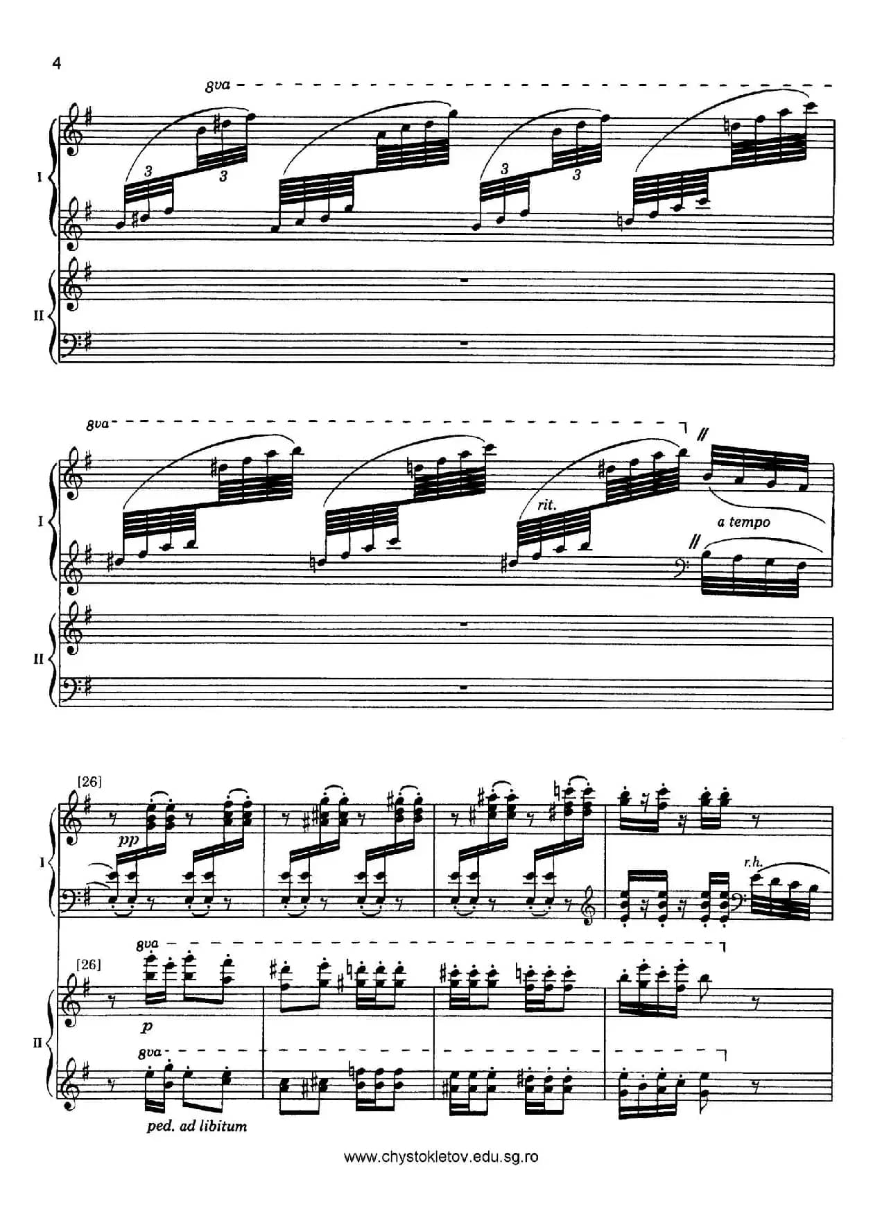 Nutcracker Op.71 芭蕾舞剧《胡桃夹子》(改编双钢琴版·第三部分)