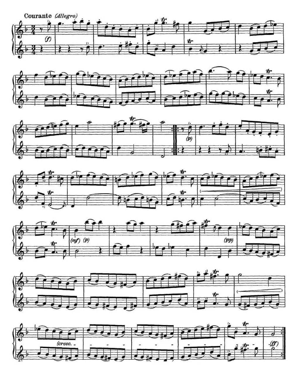 G大调双长笛奏鸣曲作品1号之2（Sonata in G Major Op.1No.2）