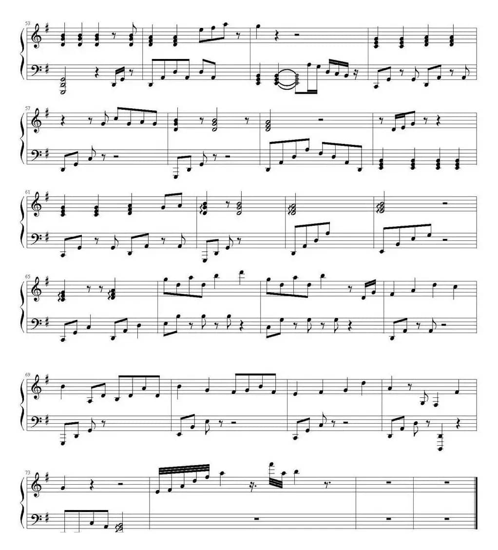 空白格（弹琴吧制谱版）