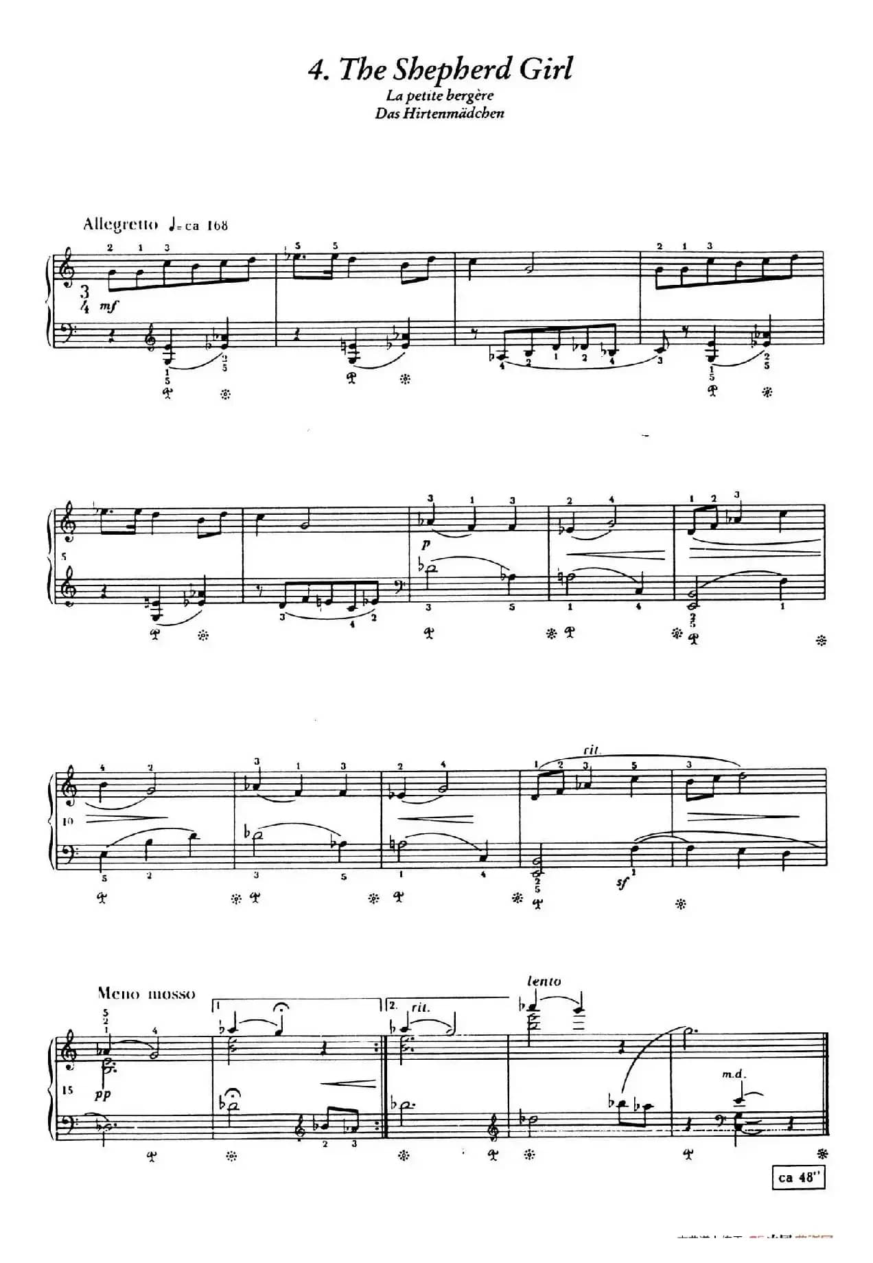 12 Folk Melodies（十二首民间曲调·4）