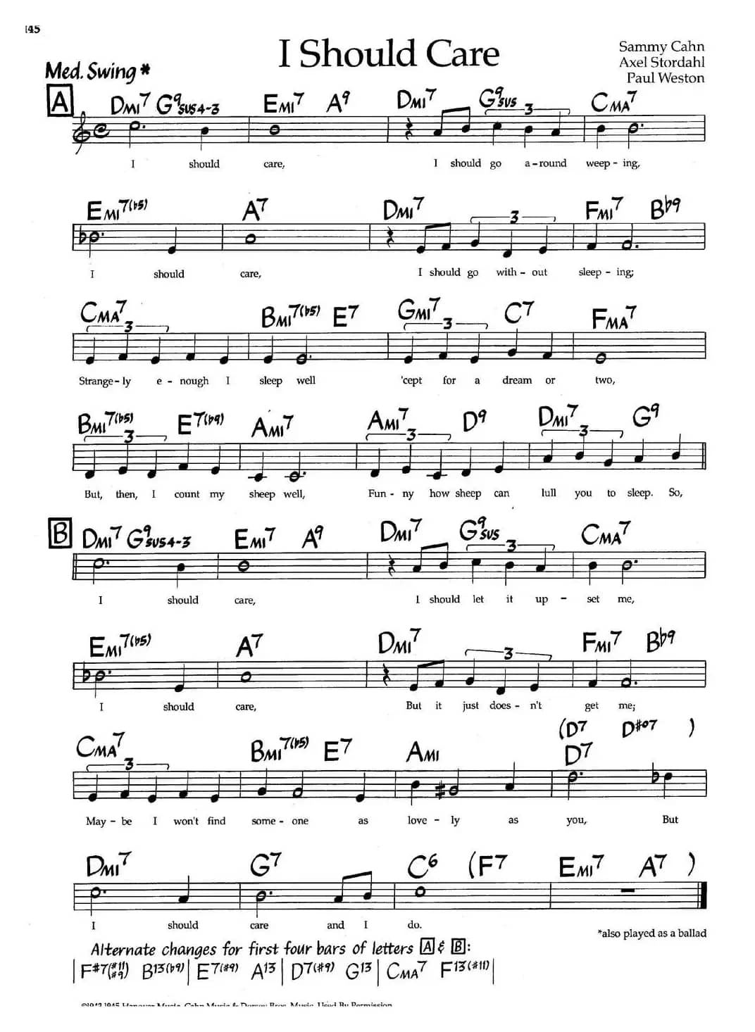 I Should Care（爵士钢琴曲）