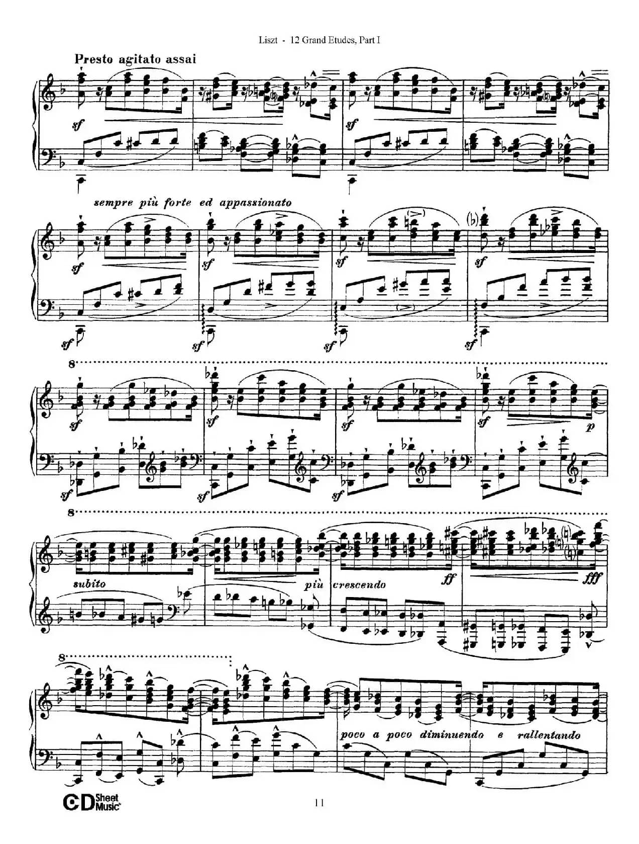 12 Grand Etudes S.137（12首华丽的练习曲·3）