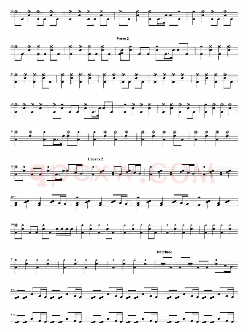 爵士鼓谱：Guns n' Roses - You could be mine