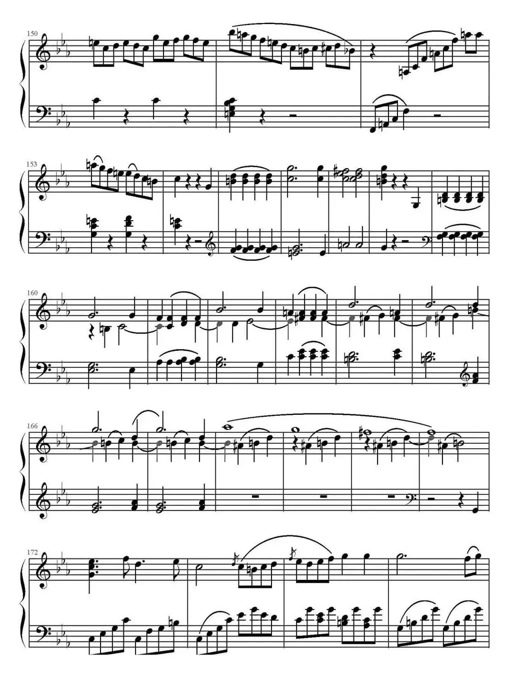 c小调第八钢琴奏鸣曲第三乐章（作品13号“悲怆”）