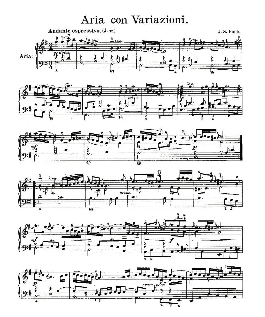 Aria con Variazioni 之一