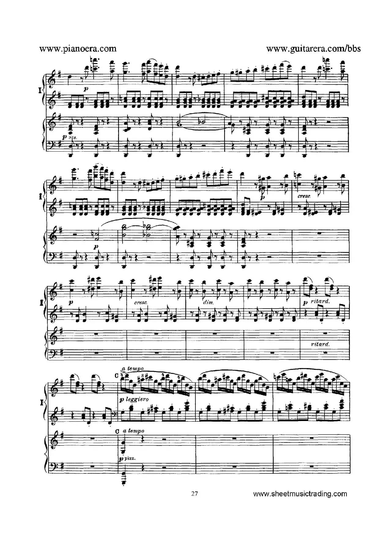 Piano Concerto No.1 in g Minor Op.25(g小调第一钢琴协奏曲·双钢琴)