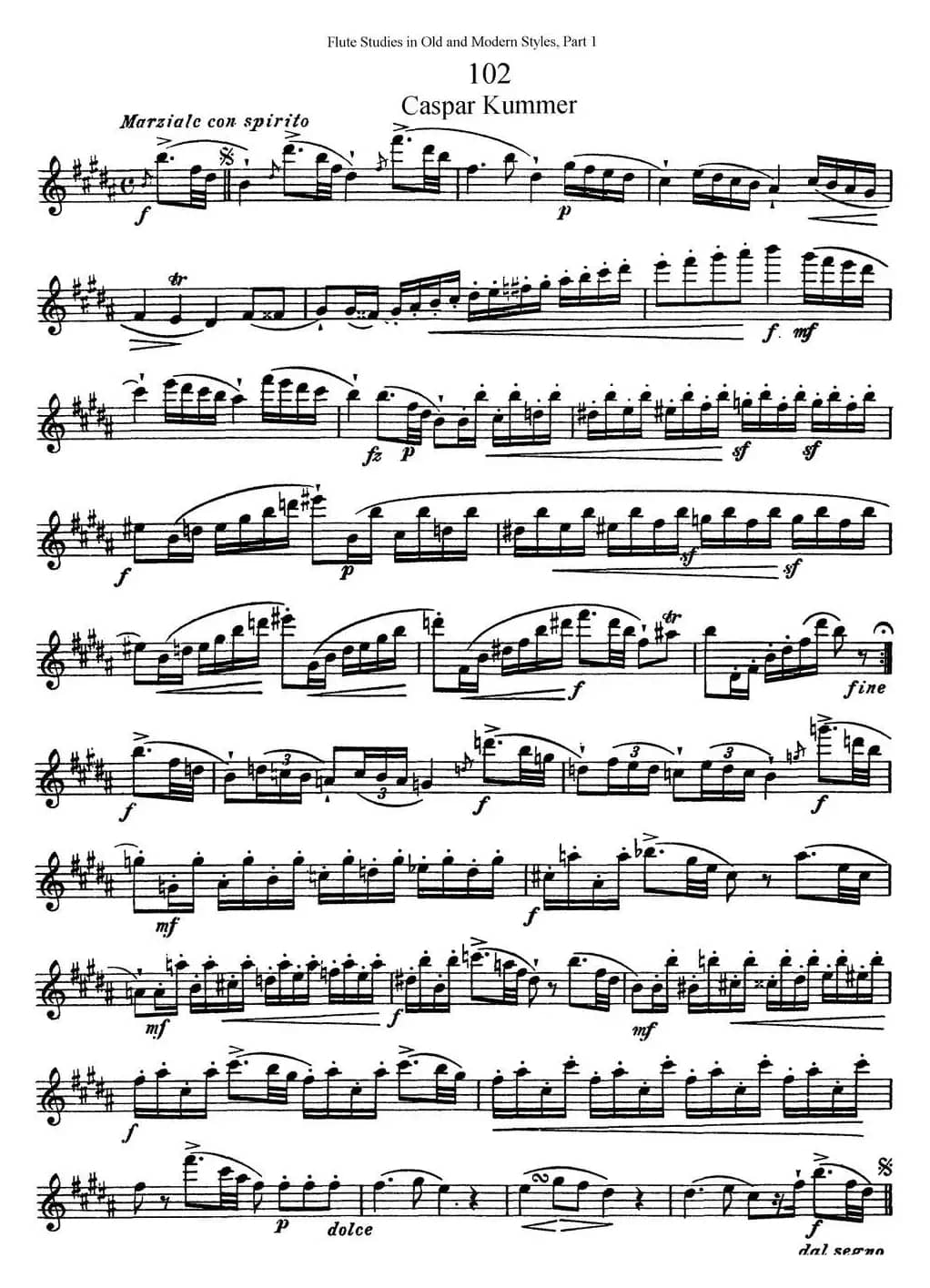 斯勒新老风格长笛练习重奏曲（第一部分）（NO.102-NO.103）