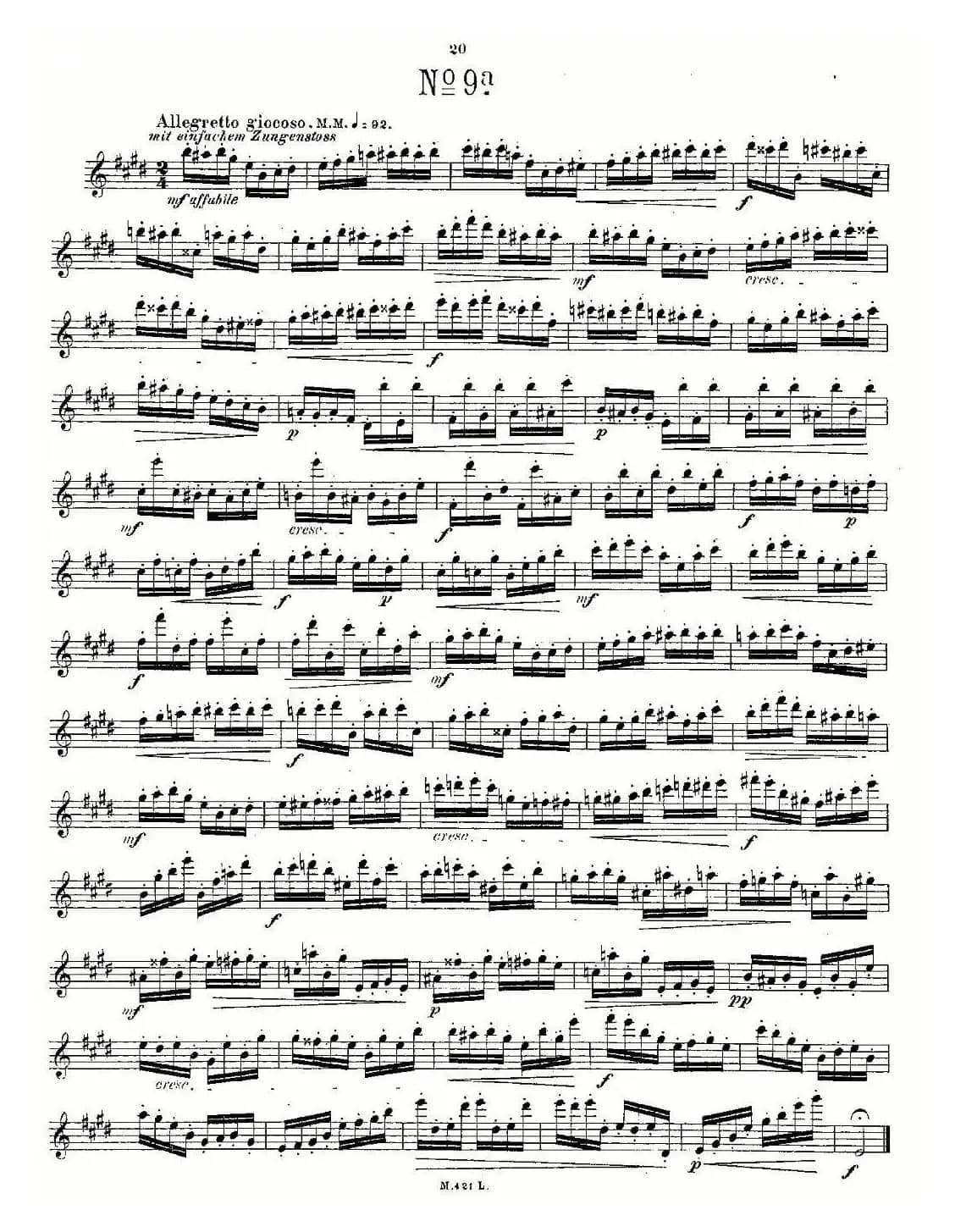 24首长笛练习曲 Op.15 之6—10