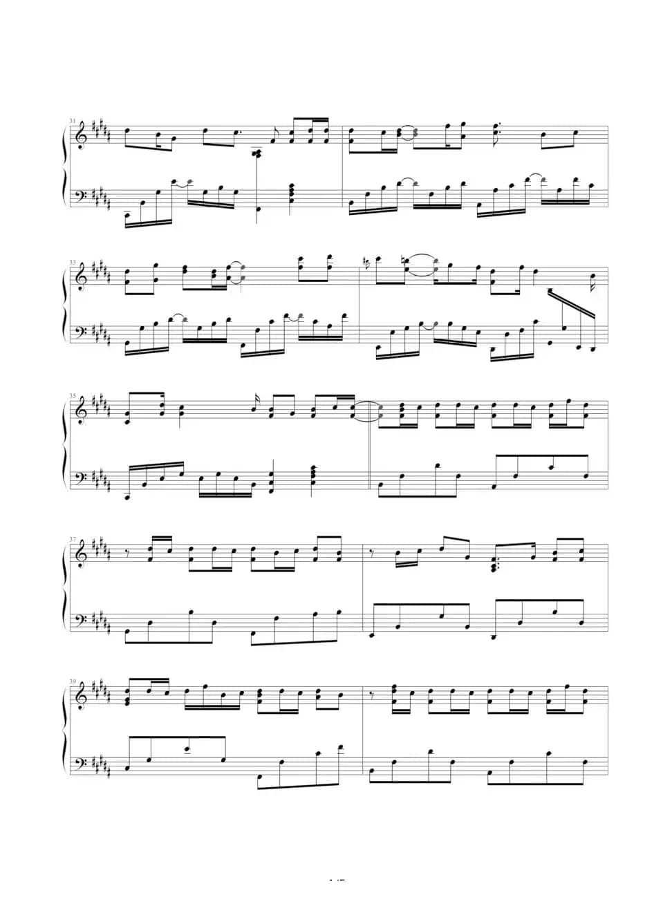 发如雪（《蛐蛐钢琴网》2个版本）