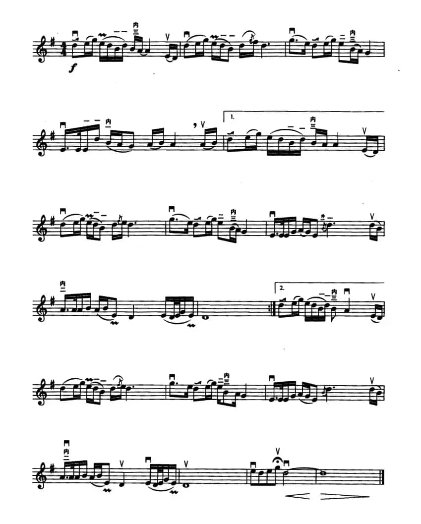 又唱浏阳河（五线谱）