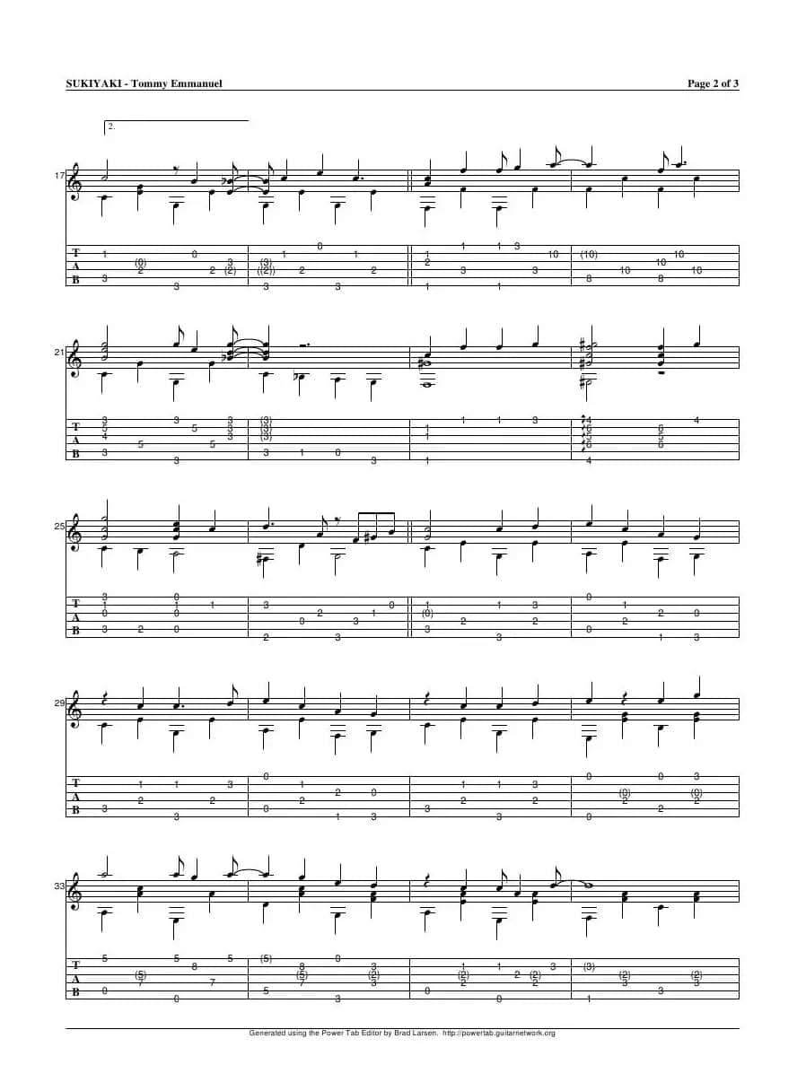 tommy emmanuel：sukiyaki 2（指弹吉它）