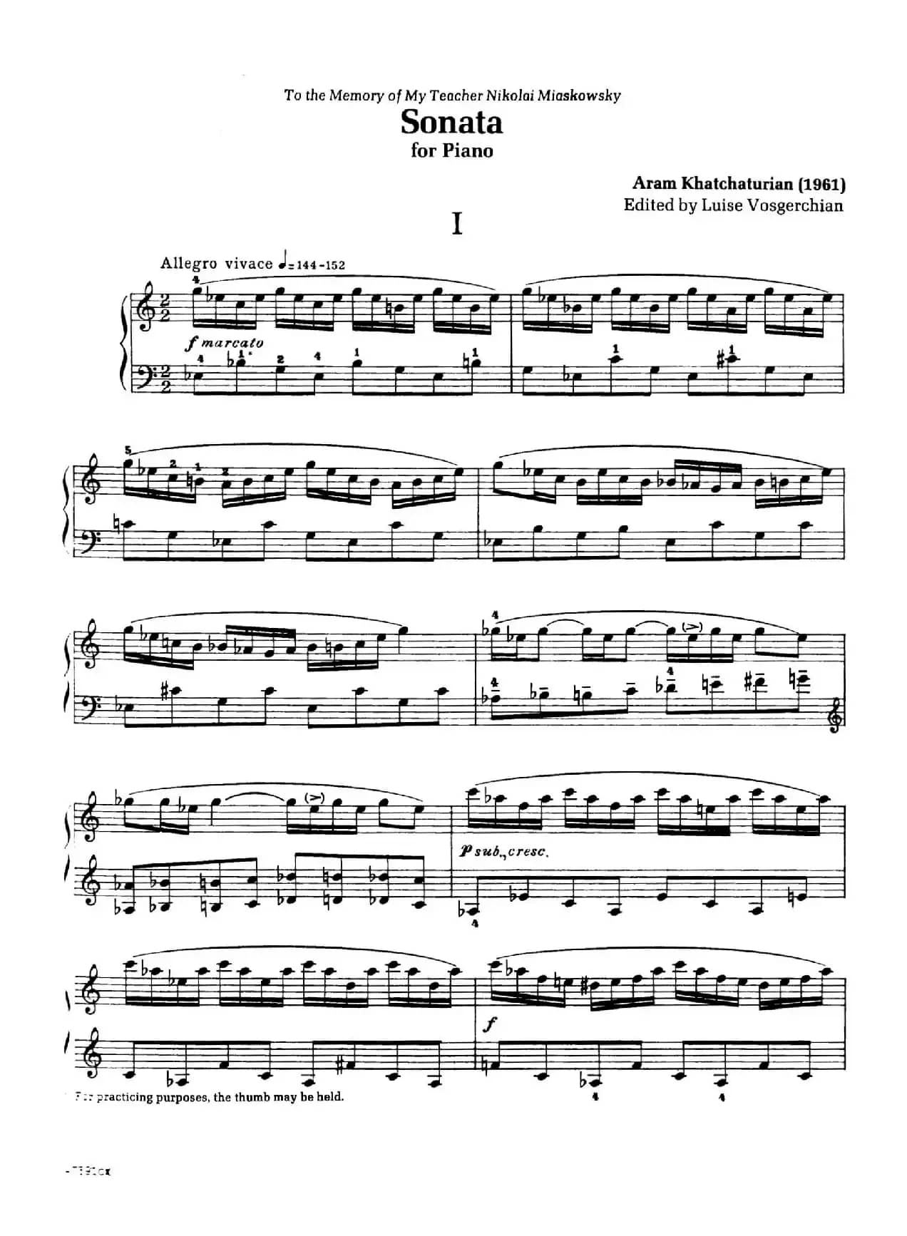 Piano Sonata in E-flat Major Op.95（降E大调钢琴奏鸣曲·Ⅰ）
