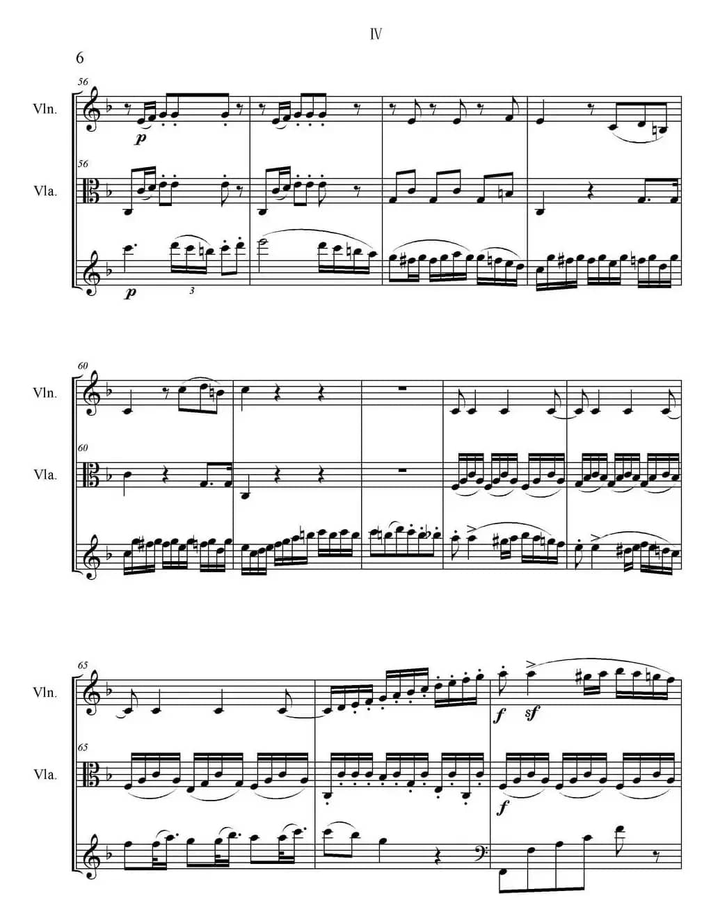 Serenate（String Trio）（D大调弦乐三重奏Op.8,IV）