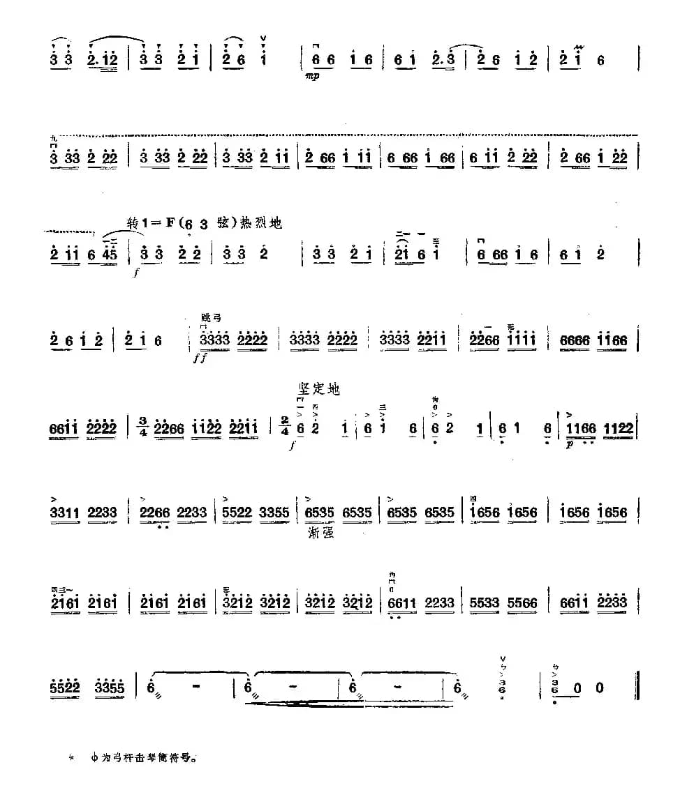 山区人民学大寨（二胡齐奏）