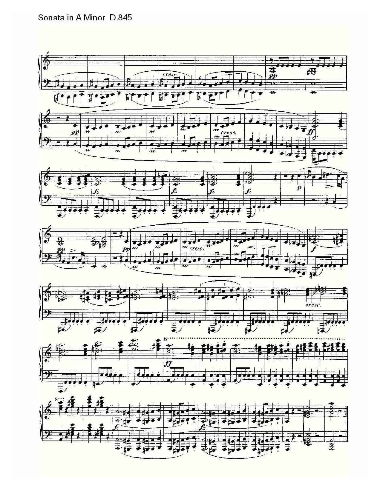Sonata in A Minor D.845（A小调奏鸣曲 D.845）