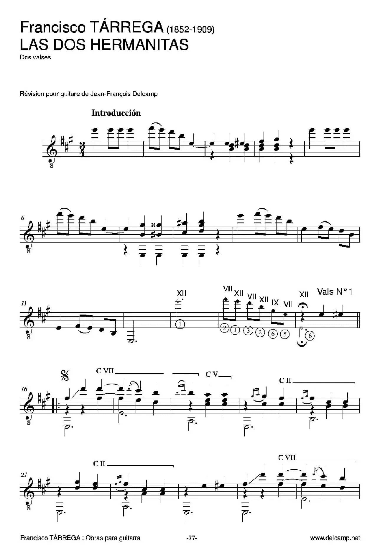 《塔雷加作品全集》第5部分（古典吉他）