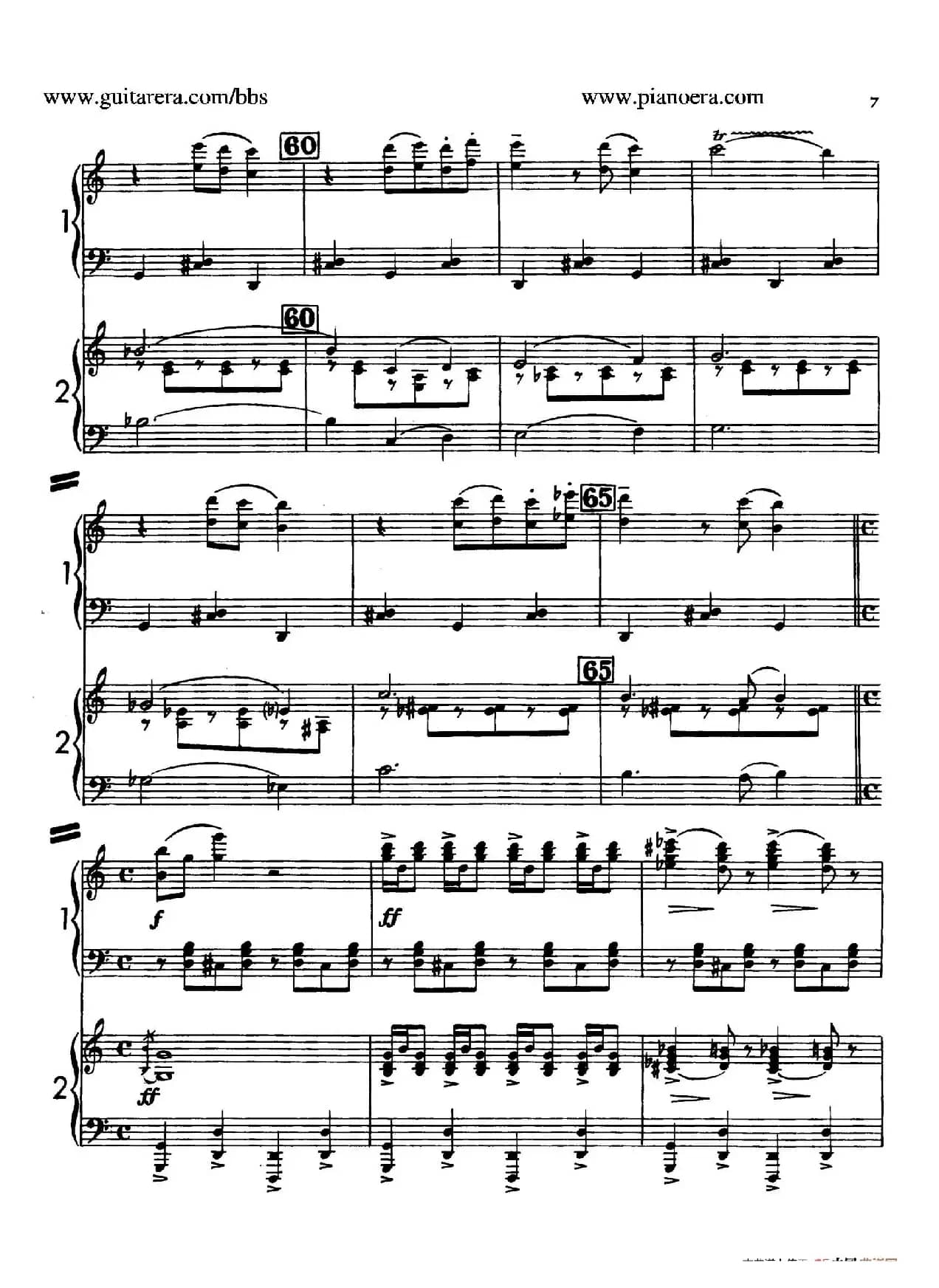 Sabre Dance（马刀舞曲）（双钢琴版）