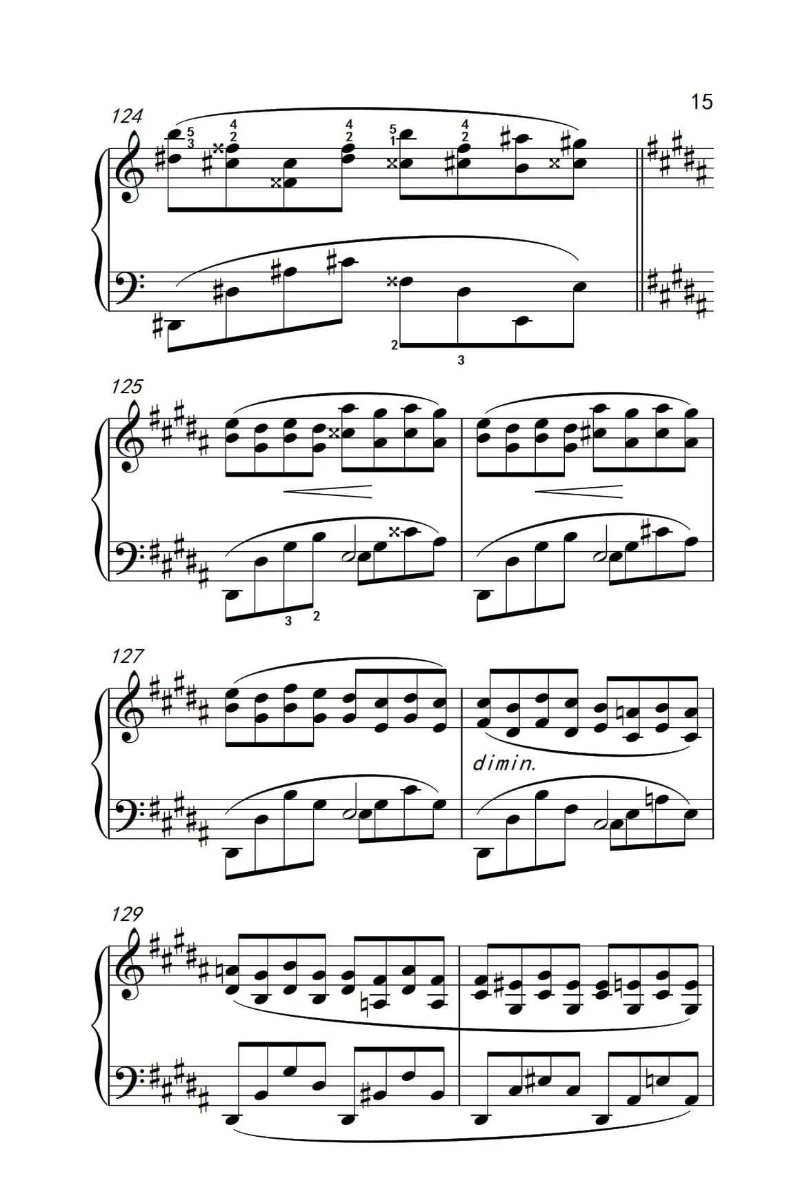 莫什科夫斯基 钢琴练习曲（第十三首）