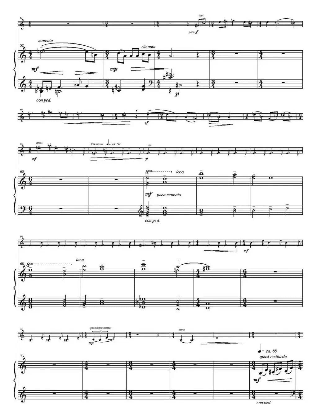 Sonata Poema aenigmaticum（小提琴+钢琴伴奏、1st movement）