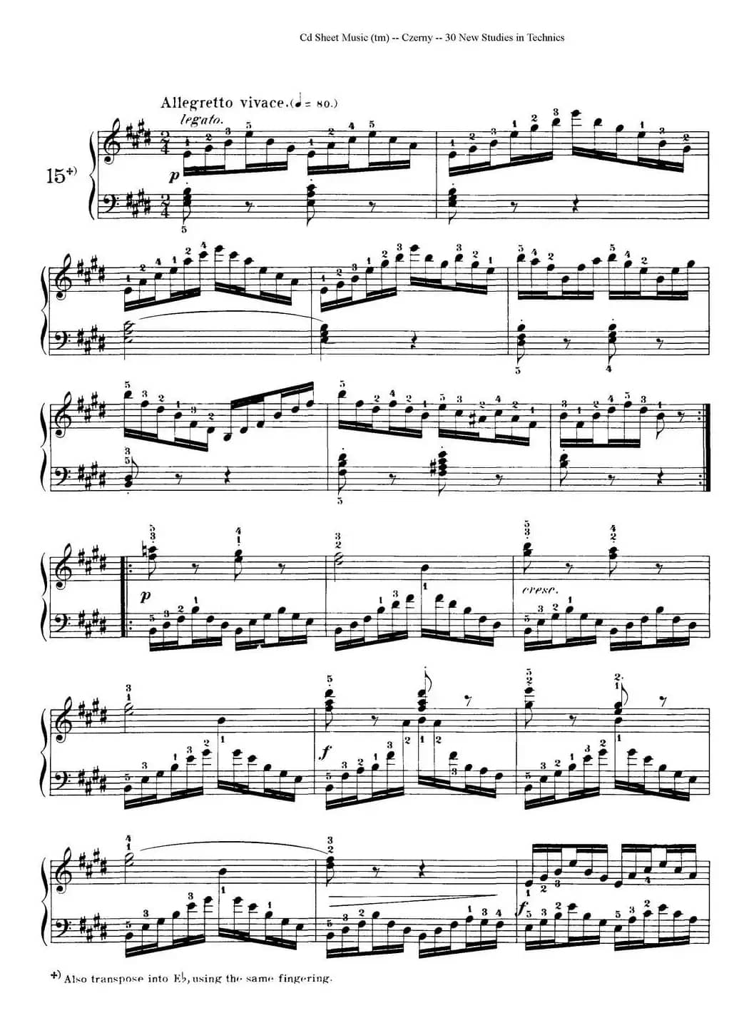 Czerny - 30 New Studies - 15（车尔尼Op849 - 30首练习曲）