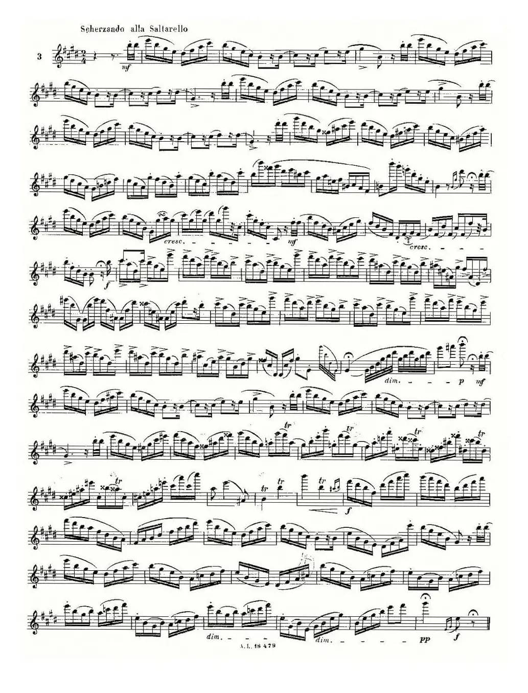 基于维尼亚夫斯基练习曲的10首长笛练习曲之3（Moyse - 10 Studies After Wieniawski）