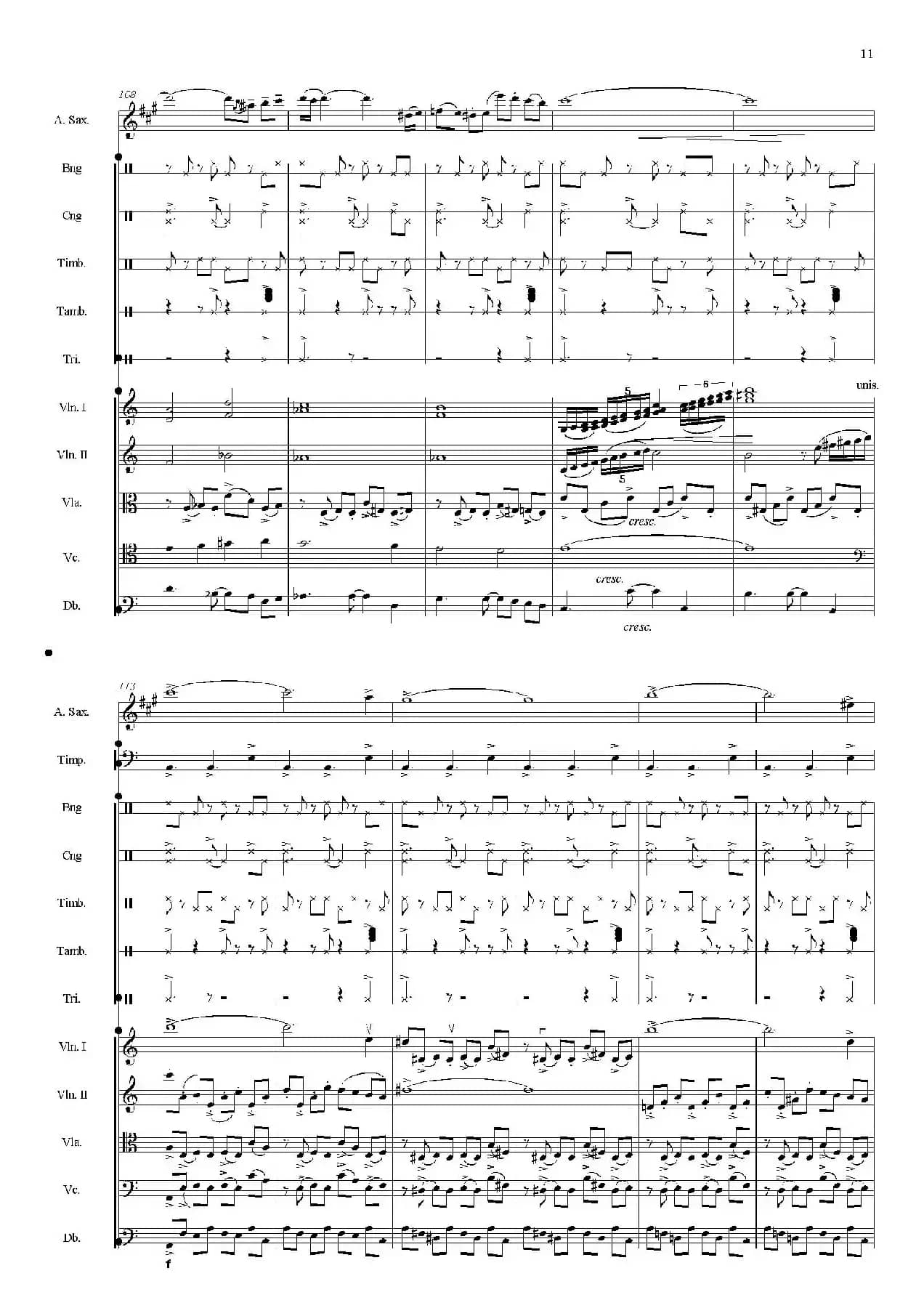 Libertango（自由探戈）（中音萨克斯+弦乐队伴奏总谱）