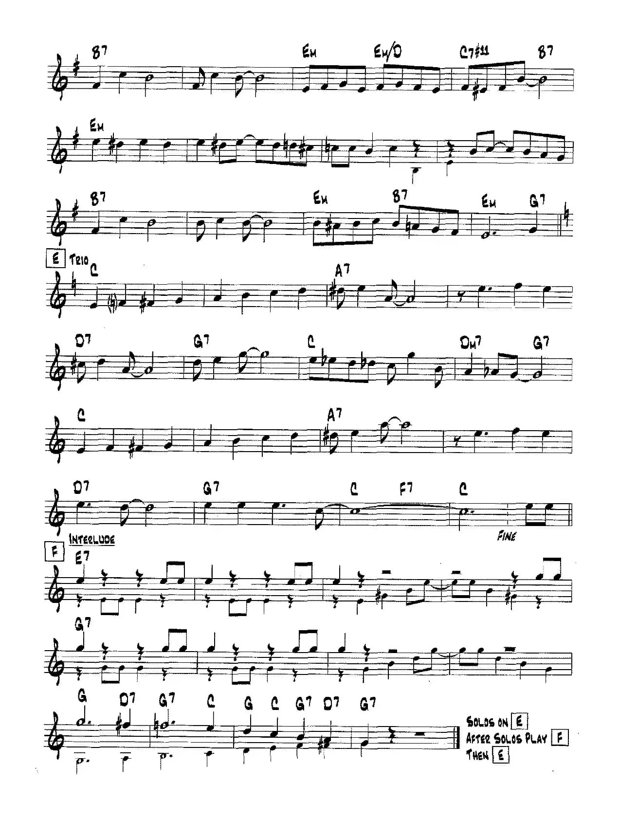 降B爵士乐谱：THAT'S A PLENTY