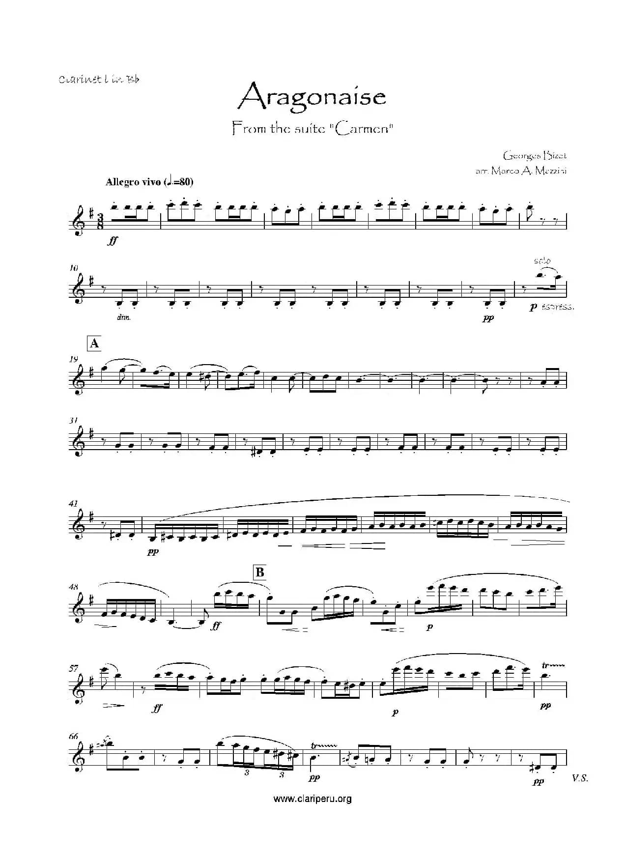 卡门（木管四重奏分谱）