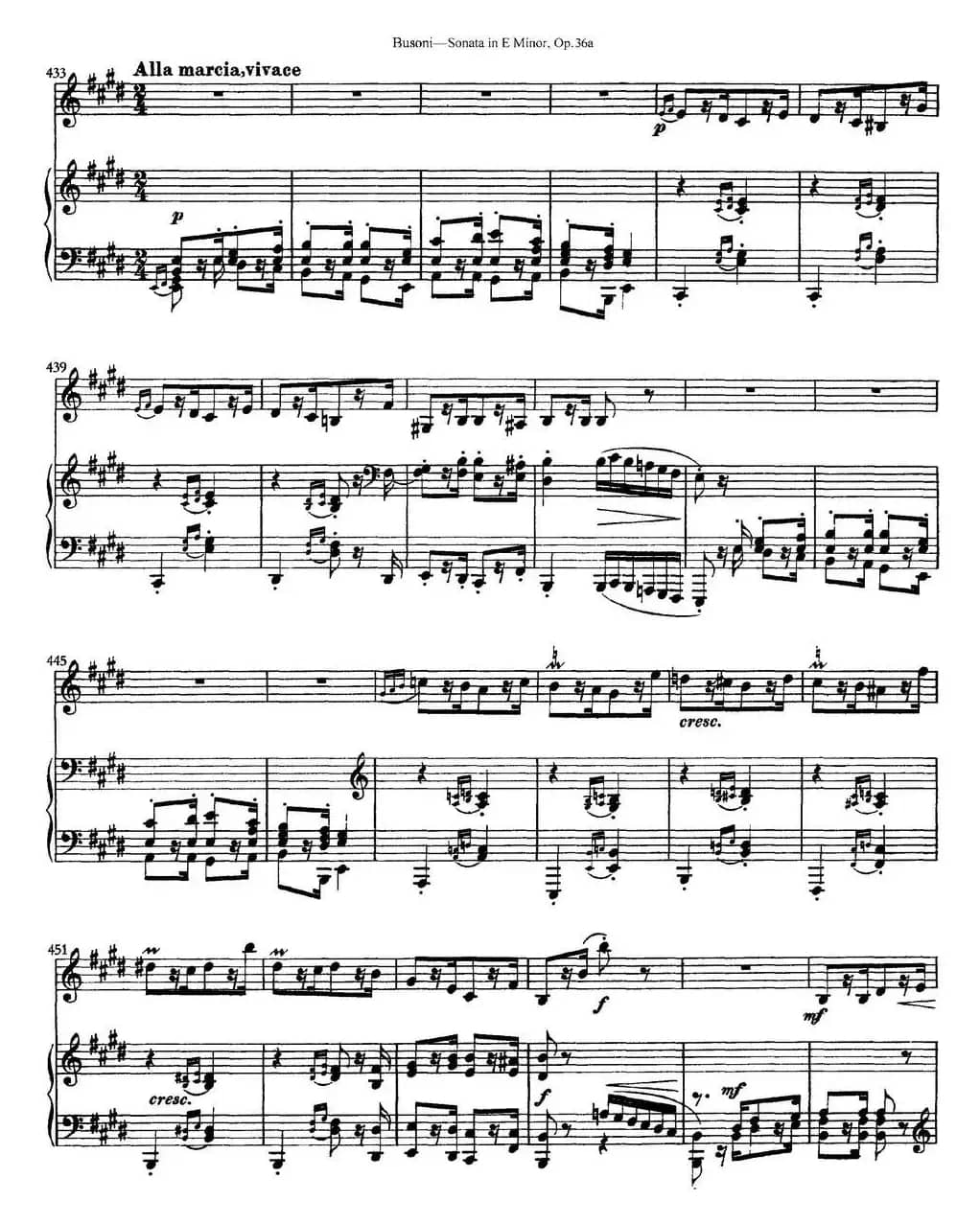 Violin Sonata No.2 in E Minor Op.36（小提琴+钢琴伴奏）