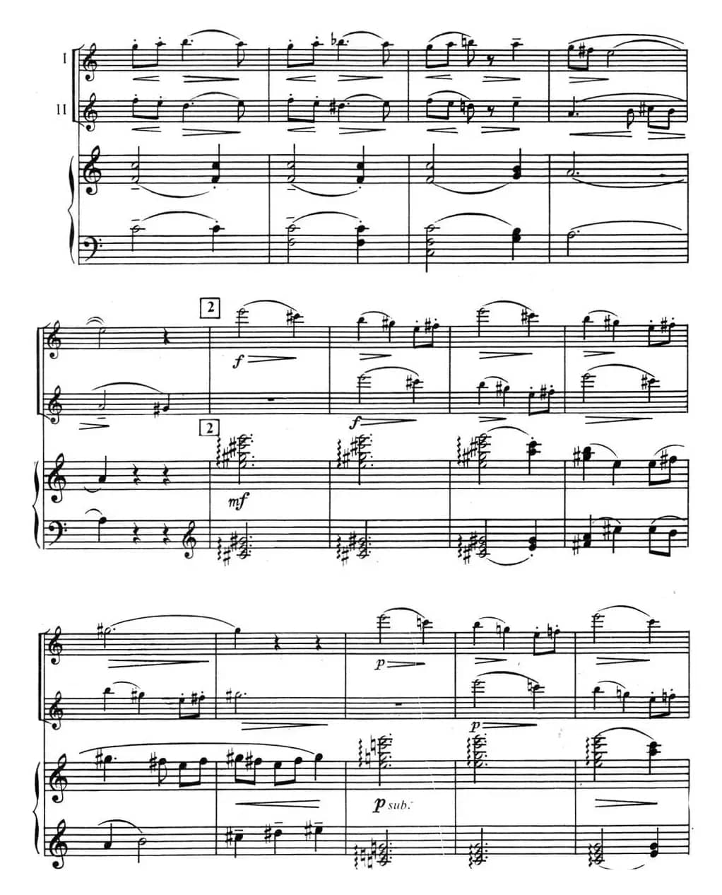 来自俄罗斯的2首长笛二重奏和1首长笛二重奏配钢琴伴奏