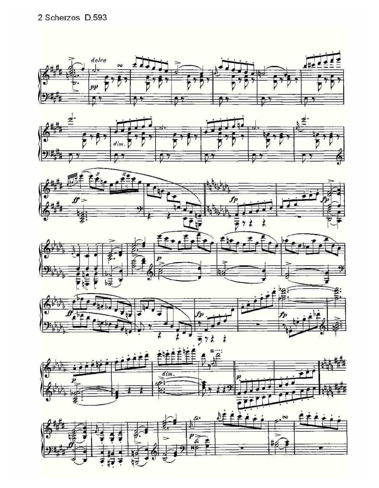2 Scherzos D.593（谐谑曲二 D.593）